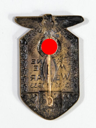 Blechabzeichen "Braune Messe Weimar 1933"