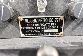 Italien nach 1945, " Frequenzimetro BC-221" CETEF Roma , Funktion nicht geprüft