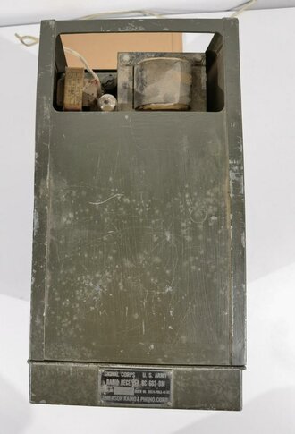 U.S. 1944 dated Signal Corps Radio Receiver BC-603-D, used in armoured Vehicles. Original paint, function not checked