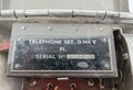 Italien nach 1945, weiterverwendetes Britisches "telephone Set D MK V". Funktion nicht geprüft