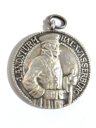 1.Weltkrieg, tragbare Medaille " Landsturm Bat. Wasserburg 1914 Vogesen 1916" Durchmesser 33mm