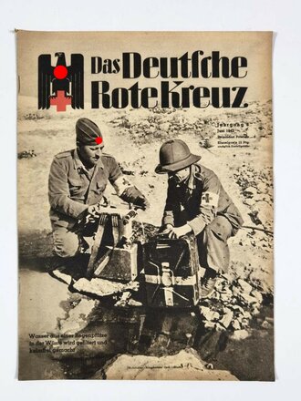 "Das Deutsche Rote Kreuz" Wasser aus einer Regenpfütze in der Wüste, Jahrgang 6, Juni 1942, über DIN A4