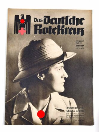 "Das Deutsche Rote Kreuz" Deutsche Rot-Kreuz-Schwester in Afrika, Jahrgang 5, August 1941, über DIN A4