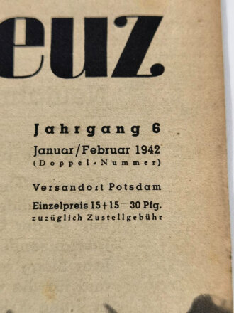 "Das Deutsche Rote Kreuz" Siegreiche Fahrt in ein neues Jahr, Jahrgang 6, Januar/Februar 1942, über DIN A4