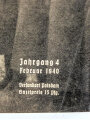 "Das Deutsche Rote Kreuz" Das erste motorisierte Lazarett des deutschen Roten Kreuzes, Jahrgang 4, Februar 1940, über DIN A4