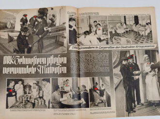 "Das Deutsche Rote Kreuz" Aus dem Lazarett entlassen - wieder zur Truppe!,  Jahrgang 6, März 1942, über DIN A4