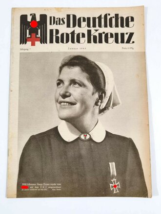 "Das Deutsche Rote Kreuz" DRK-Schwester Marga Droste wurde vom Führer mit dem E K 2 ausgezeichnet,  Jahrgang 7, Januar 1943, über DIN A4