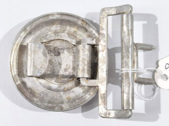 SS / Polizei ,  Feldbindenschloss für Führer aus Aluminium, Hersteller RZM 257/41 für C.T. Dicke Lüdenscheid.