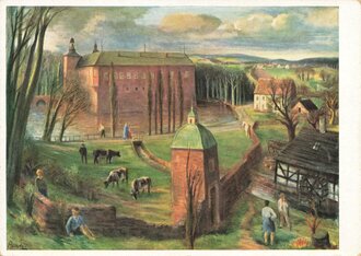 Künstler-Hilfswerk 1937, Ansichtskarte, Niederrheinische Landschaft