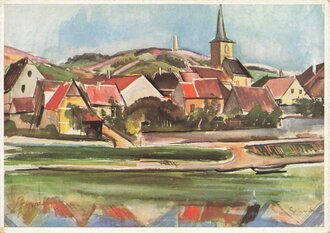 Künstler-Hilfswerk 1937, Ansichtskarte, Klein Ochsenfurt am Main