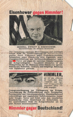 Flugblatt "Eisenhower gegen Himmler!" W.G.28,...