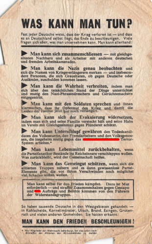 Flugblatt "Eisenhower gegen Himmler!" W.G.28,...