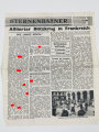 U.S.A. "Sternenbanner" Flugblatt USG48, 9.August 1944, 2-seitig, über DIN A4, geknickt