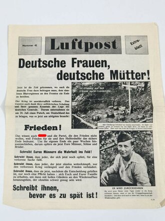 Großbritannien 2. Weltkrieg, "Luftpost - Deutsche Frauen, Deutsche Mütter", G26, Extrablatt, Nr. 42, geknickt