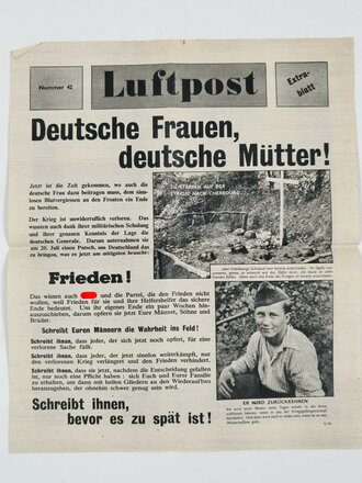 Großbritannien 2. Weltkrieg, "Luftpost - Deutsche Frauen, Deutsche Mütter", G26, Extrablatt, Nr. 42, geknickt