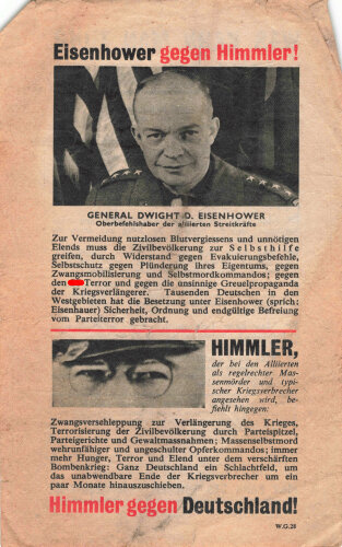 Flugblatt "Eisenhower gegen Himmler!" W.G.28,...