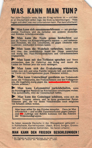 Flugblatt "Eisenhower gegen Himmler!" W.G.28,...