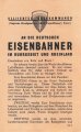 Flugblatt "An die Deutschen Eisenbahner im Ruhrgebiet und Rheinland" WG 29, ca. DIN A5