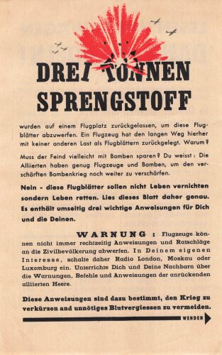 U.S.A. / Großbritannien WWII, "Drei Tonnen...