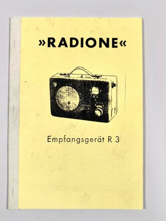 Radione Empfangsgerät R 3, Auflage Jni 1944, 20 Seiten
