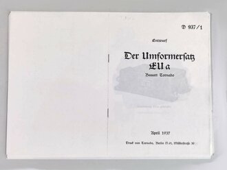 D 937/1 Entwurf Der Umformersatz Ella Bauart Tornado, 35...