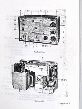 D 949/1 Der 10-Watt-Sender ("a" 27,25 bis 30,30 MHz) oder ("b" 30,30 bis 33,35 MHz), vom September 1937, 23 Seiten lose