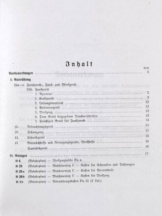 D 862/1 Gerätenachweis für eine Standortfunkstelle, vom 23.4.30, unveränderter Nachdruck 1941, 16 Seiten