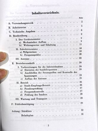 D 964/4 Vorläufige Beschreibung und Betriebsvorschrift für das Tornister-Funkgerät Torn. Fu. d2 Ausg. Okt. 1939, 40 Seiten