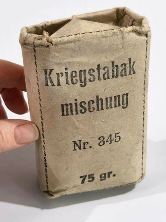 1.Weltkrieg, Pack " Kriegstabak mischung Nr.345" 75g, ungeöffnet