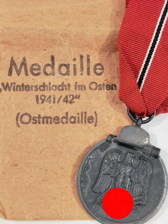 Medaille Winterschlacht im Osten am Band, in Tüte von Friedrich Keller Oberstein