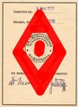 Nationalsozialistischer Altherrenbund der Deutschen Studenten, Mitgliedsausweis datiert 1938 eines Herren aus Stuttgart