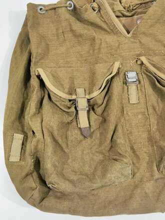 Rucksack in Tropenausführung Wehrmacht, getragenes Stück, die Inneneinteilung entfernt