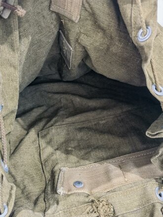 Rucksack in Tropenausführung Wehrmacht, getragenes Stück, die Inneneinteilung entfernt