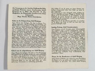 Kolpingwerk "Familienausweis für den Kolpingssohn...." datiert 1932, dazu zwei weitere, zugehörige Ausweise