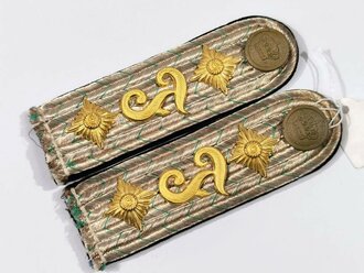 Telegraphentruppe Sachsen,  Paar Schulterstücke  für einen Offizier  in sehr gutem Zustand