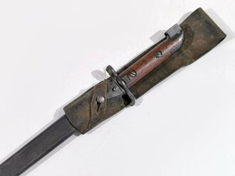 Schweden, Seitengewehr  Modell 1914 für Mauser 1894/14, lange Ausführung, laut Schürer für Marine, im Koppelschuh