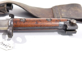 Schweden, Seitengewehr  Modell 1914 für Mauser 1894/14, lange Ausführung, laut Schürer für Marine, im Koppelschuh