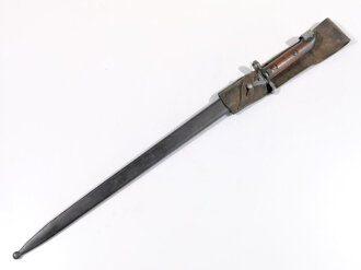 Schweden, Seitengewehr  Modell 1914 für Mauser 1894/14, lange Ausführung, laut Schürer für Marine, im Koppelschuh
