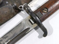 Schweden, Seitengewehr  Modell 1914 für Mauser 1894/14, lange Ausführung, laut Schürer für Marine, im Koppelschuh